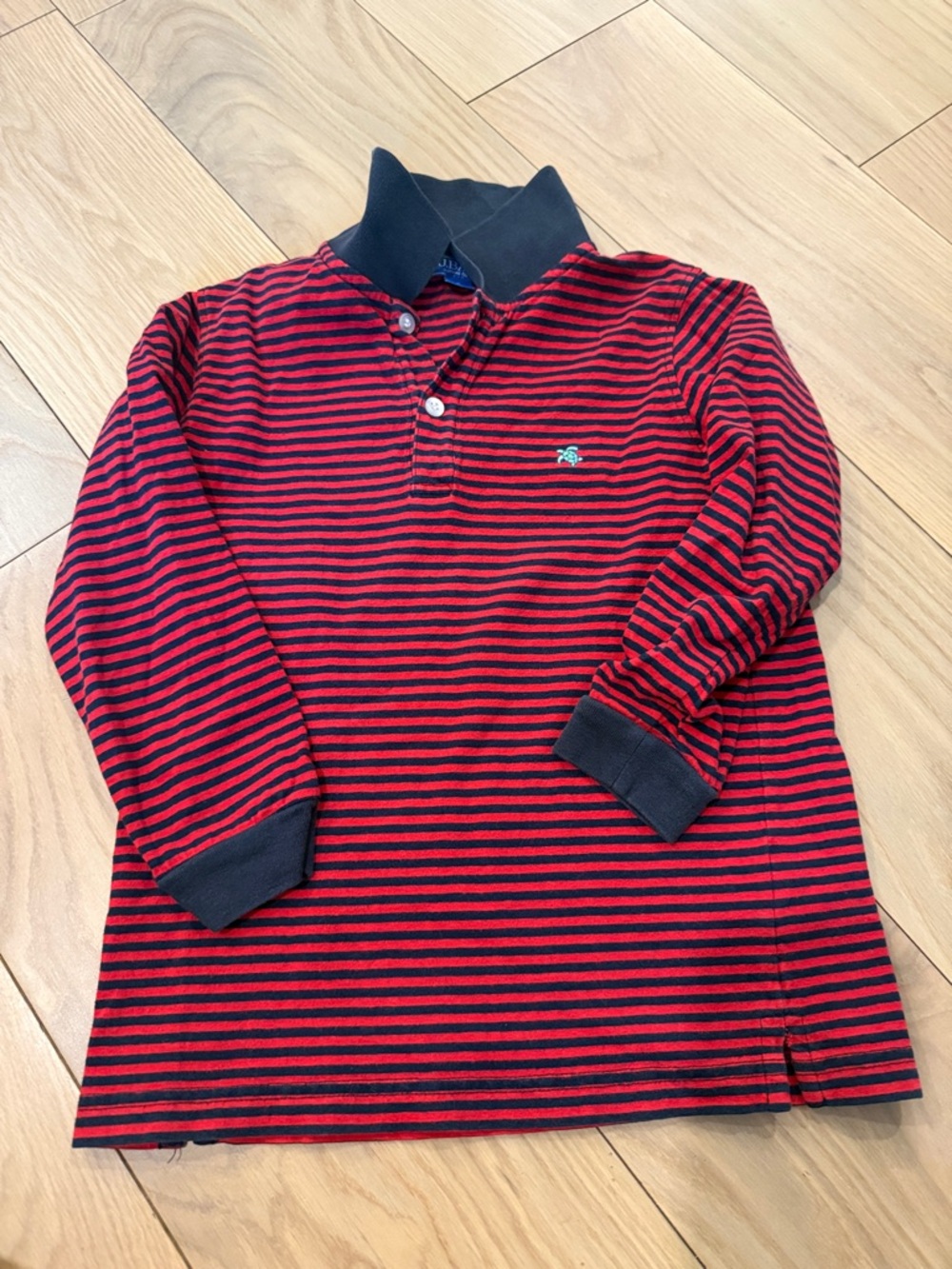 J. Bailey polo- Red & Navy Stripes size 6